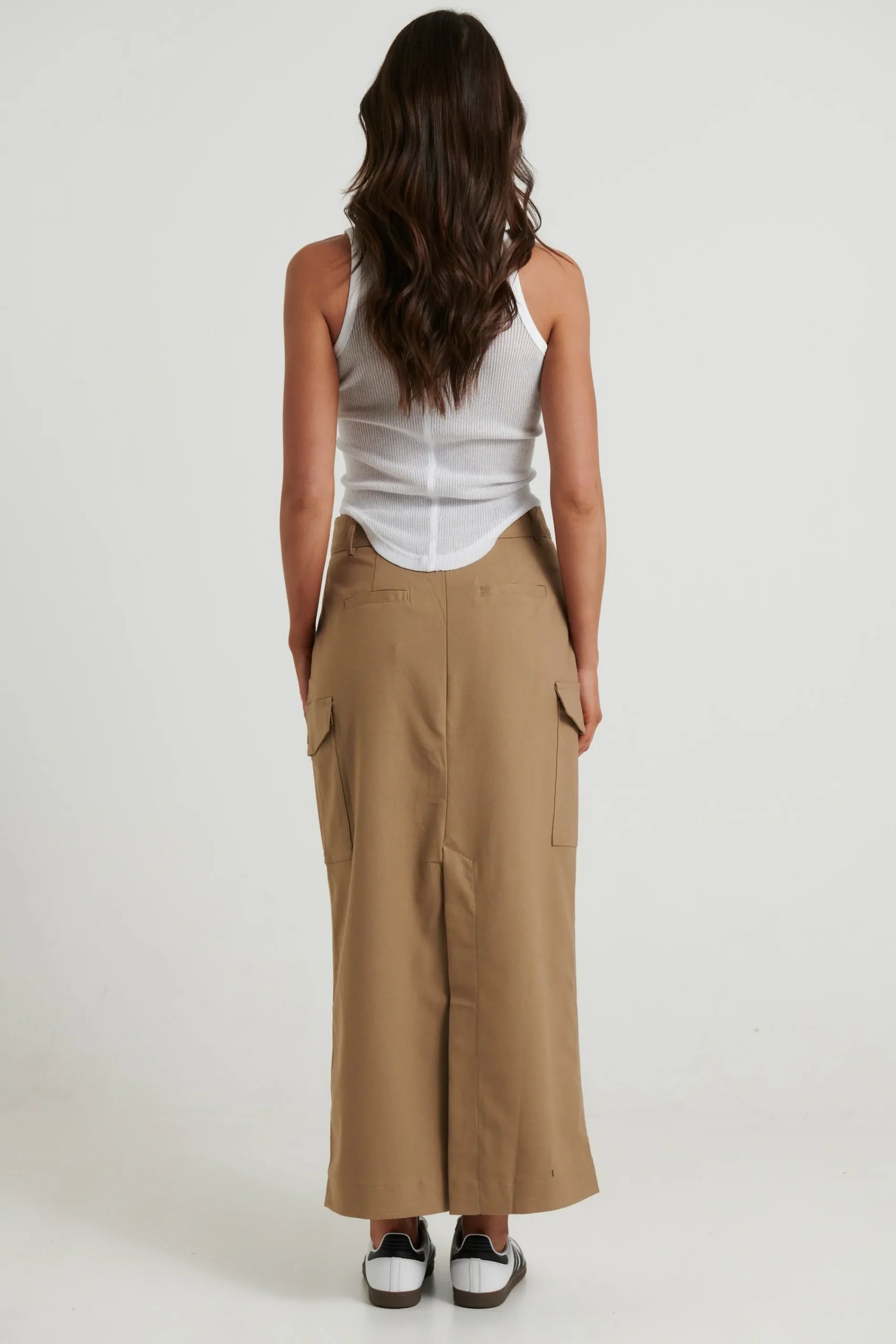 Skirts>M Fashion Alexa Cargo Maxi Skirt Khaki