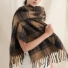 Accessories>Angels Whisper Alya Plaid Scarf Brown
