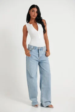 Bodysuits>Bayse Aurora Bodysuit White