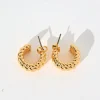 Accessories>Angels Whispers Braided Hoop Earrings Gold
