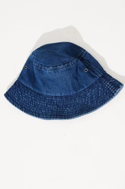 Headwear>Label Levverage Denim Bucket Hat Indigo