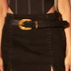 Accessories>Angel Whispers Erica Statement Buckle Belt Gold