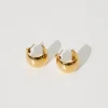 Accessories>Angels Whisper Flat Half Loop Gold Plated Earrings