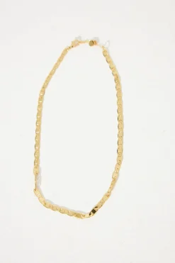 Accessories>Angel Whispers Flat Mariner Chain Necklace Gold