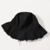 Headwear>Label Levverage Frayed Bucket Hat Black