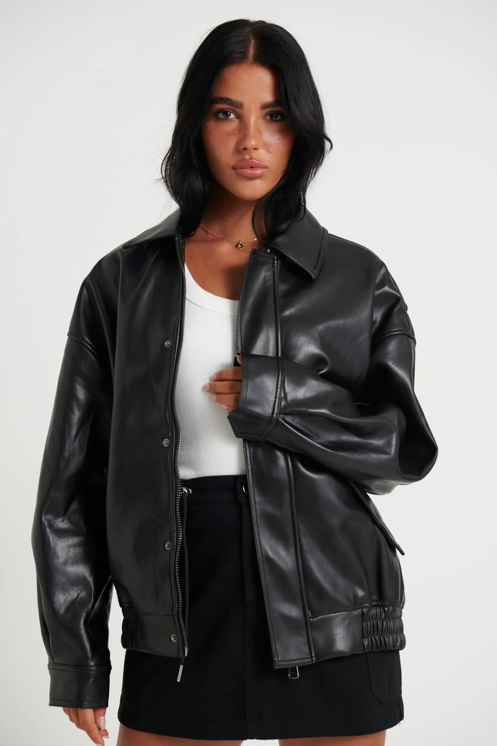Jackets & Blazers>Lioness Kenny Bomber Jet Black
