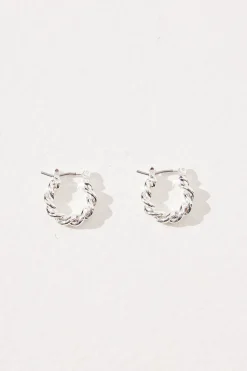 Accessories>Angel Whispers Leila Hoop Earring Silver
