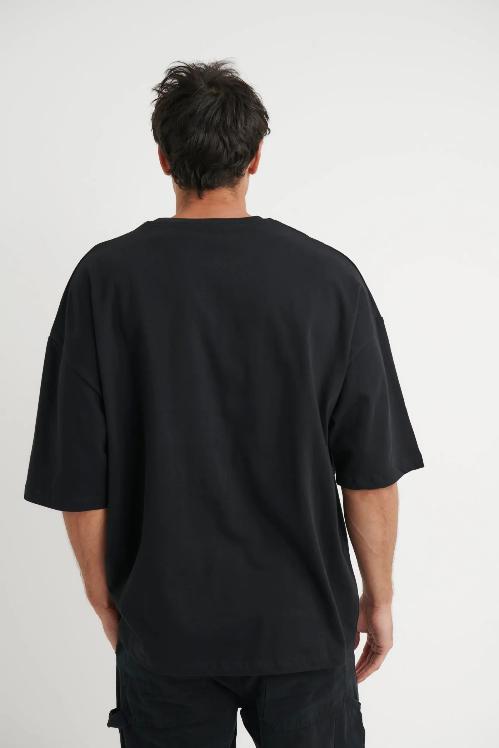 Tees>Sampson and Taylor Miller Drop Shoulder Box Tee Black