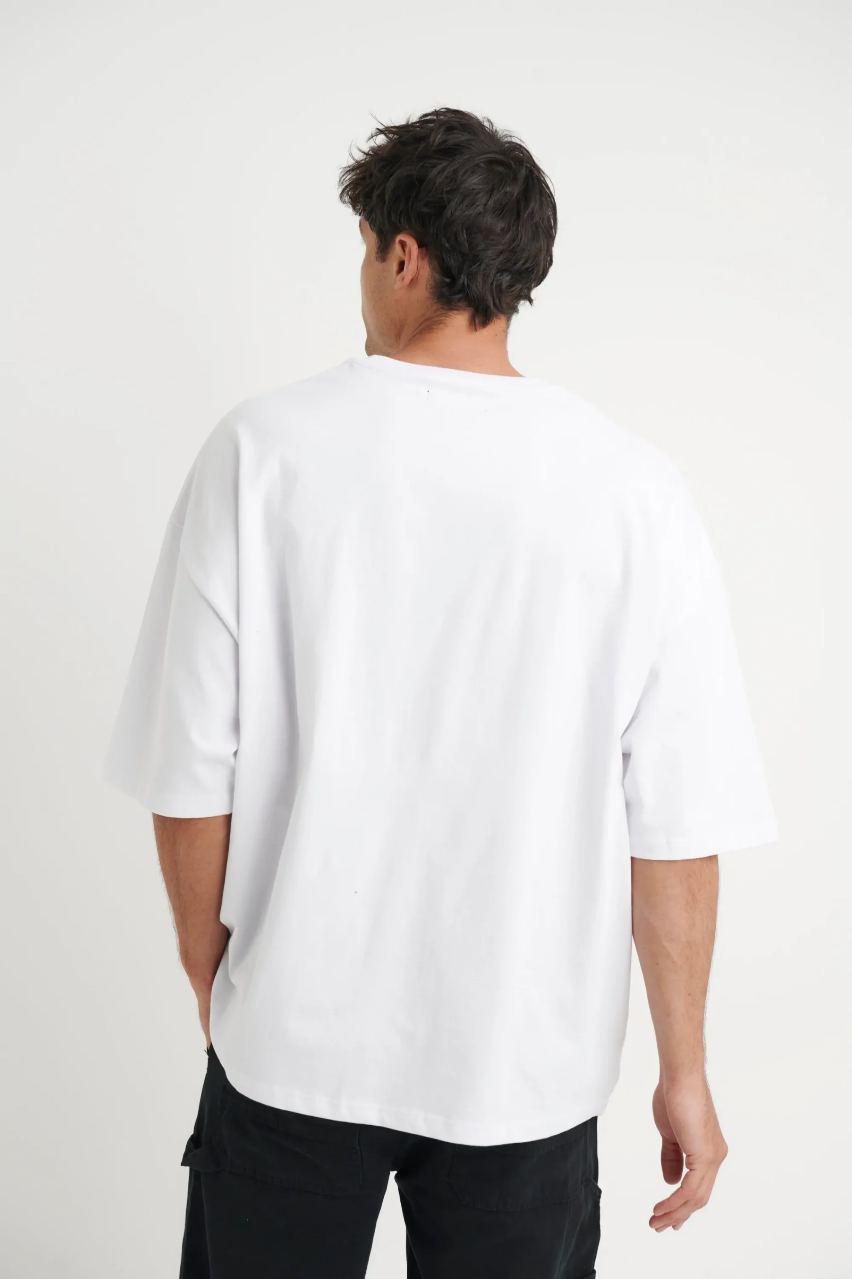 Tees>Sampson and Taylor Miller Drop Shoulder Box Tee White