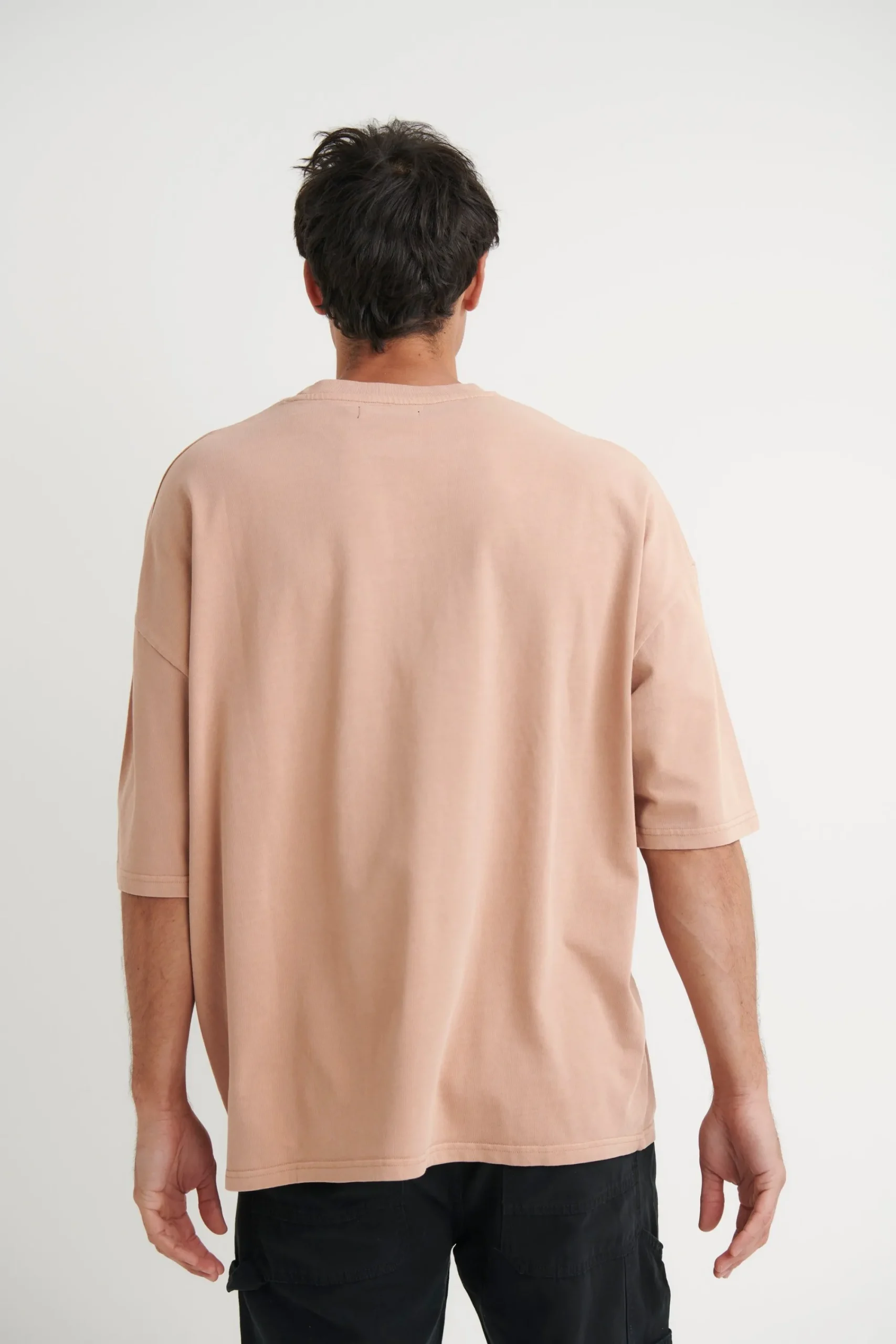 Tees>Sampson and Taylor Miller Drop Shoulder Box Tee Tan