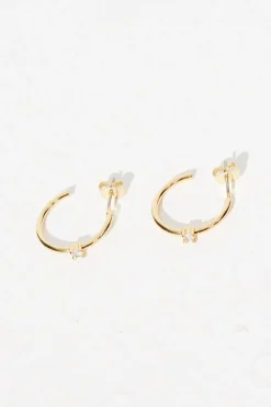 Accessories>Angel Whispers Minimal Hoops Gold
