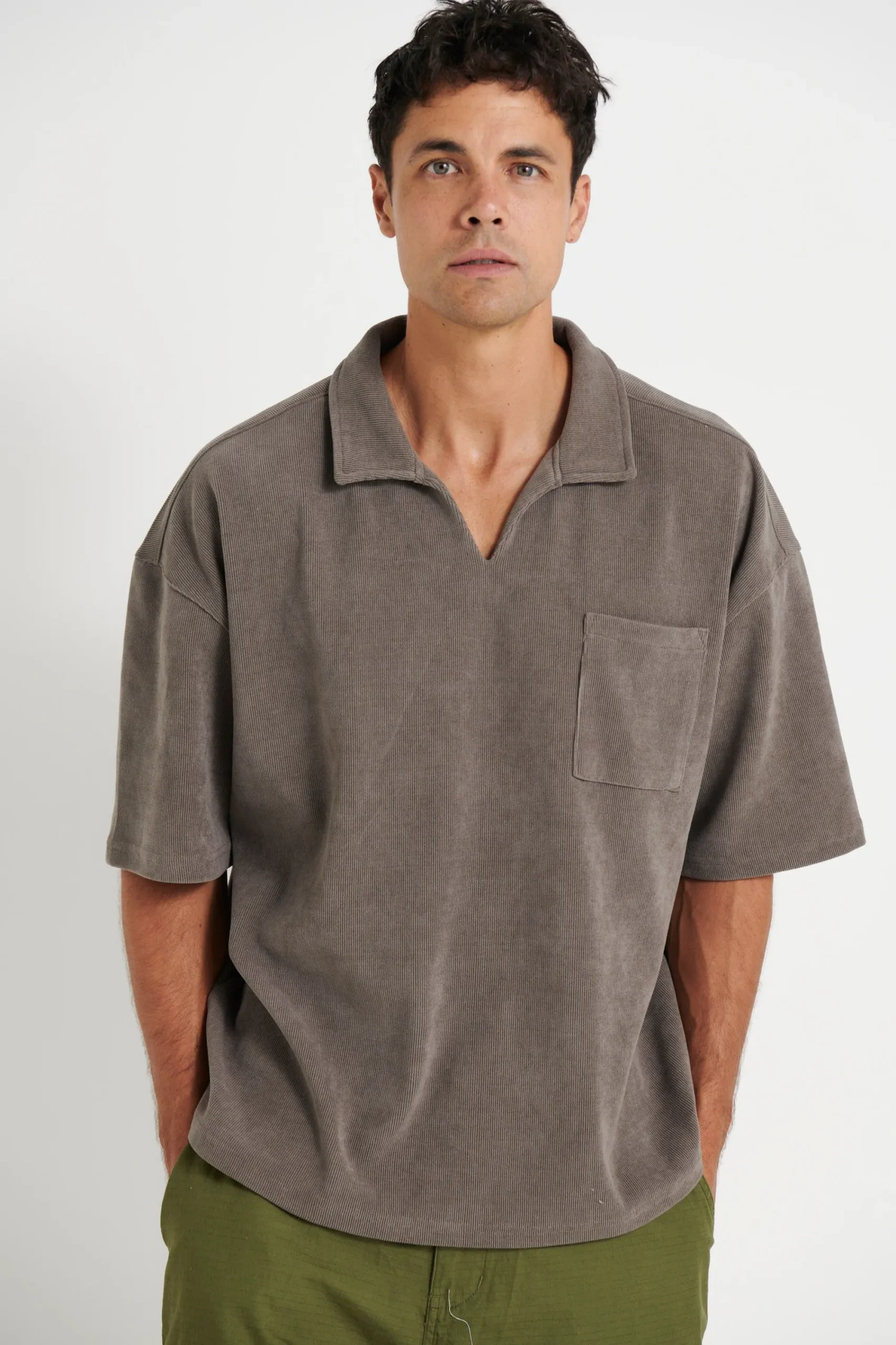 Shirts>NTH Neil Soft Cord Polo Acid