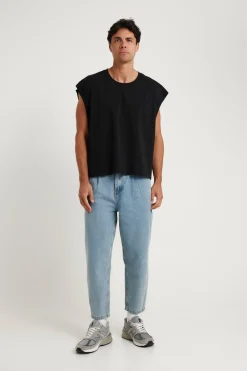 Tanks>NTH Crop Box Tank Black