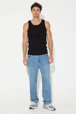 Tanks>NTH Fitted Ribbed Tank Black