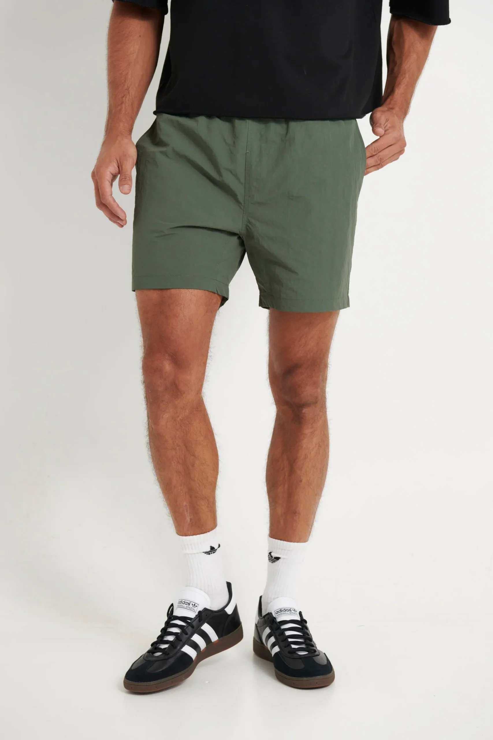 Shorts>Sampson and Taylor Nylon Drawcord Short Olive