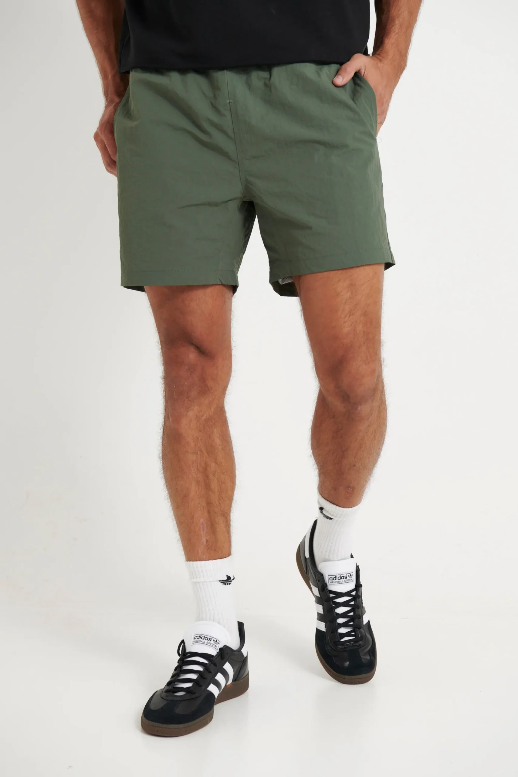 Shorts>Sampson and Taylor Nylon Drawcord Short Olive