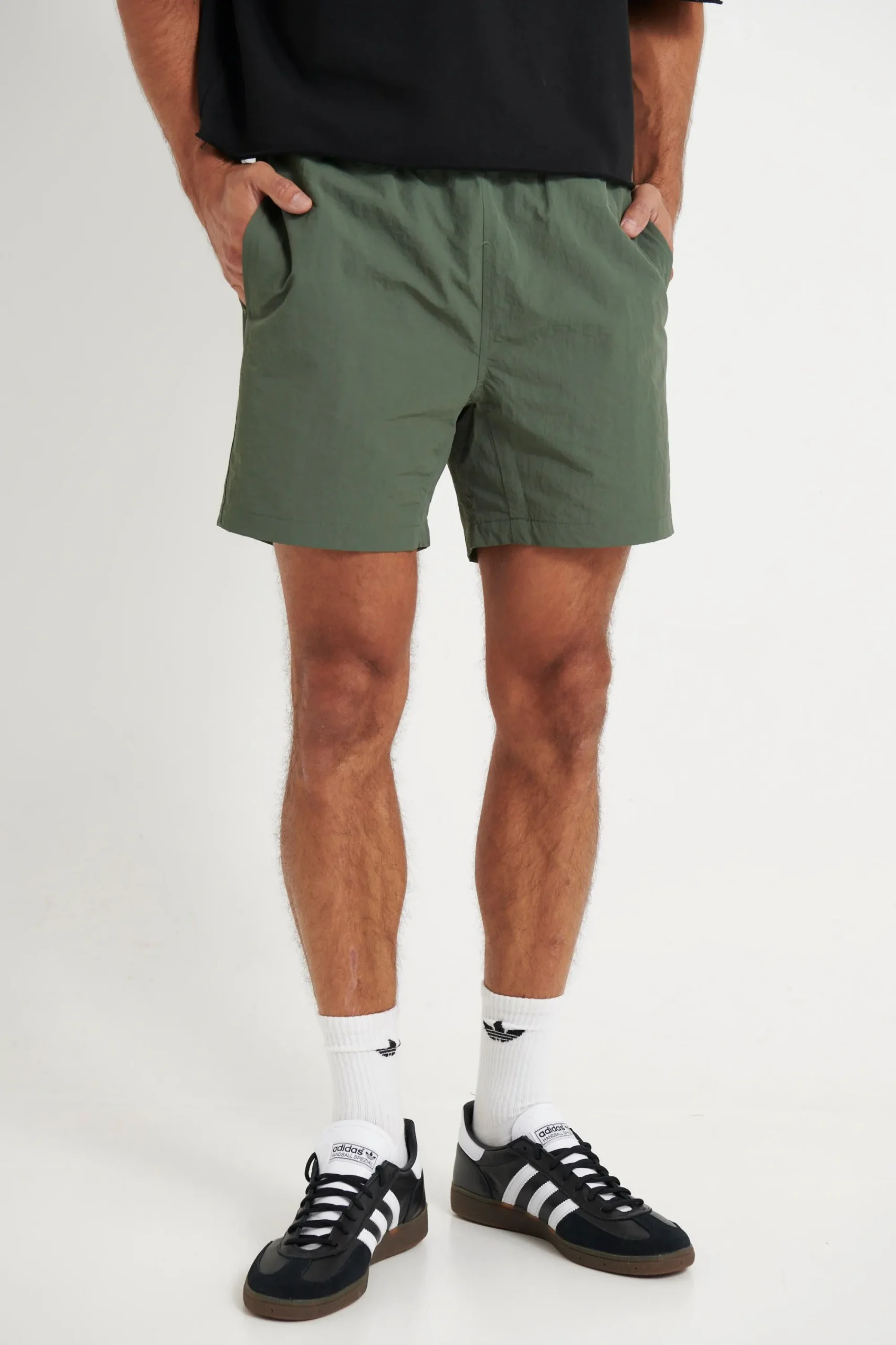 Shorts>Sampson and Taylor Nylon Drawcord Short Olive