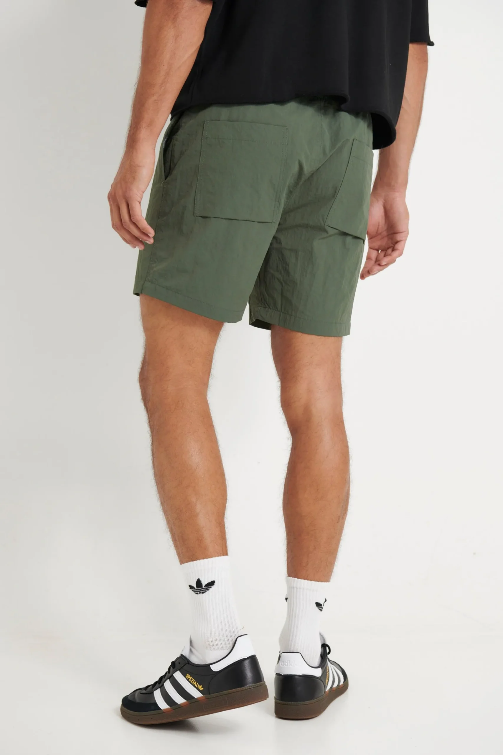 Shorts>Sampson and Taylor Nylon Drawcord Short Olive