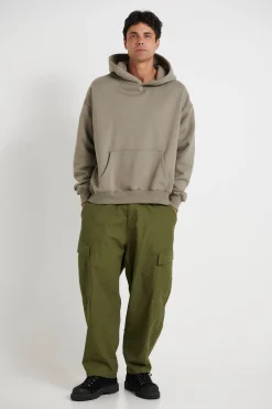 Hoodies & Sweaters>Sampson and Taylor Roman Oversize Hoodie Army