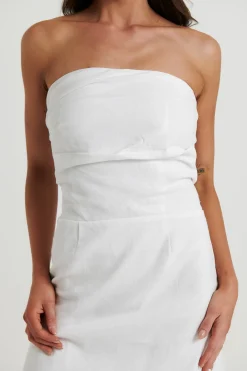 Dresses>SNDYS Romi Linen Dress White