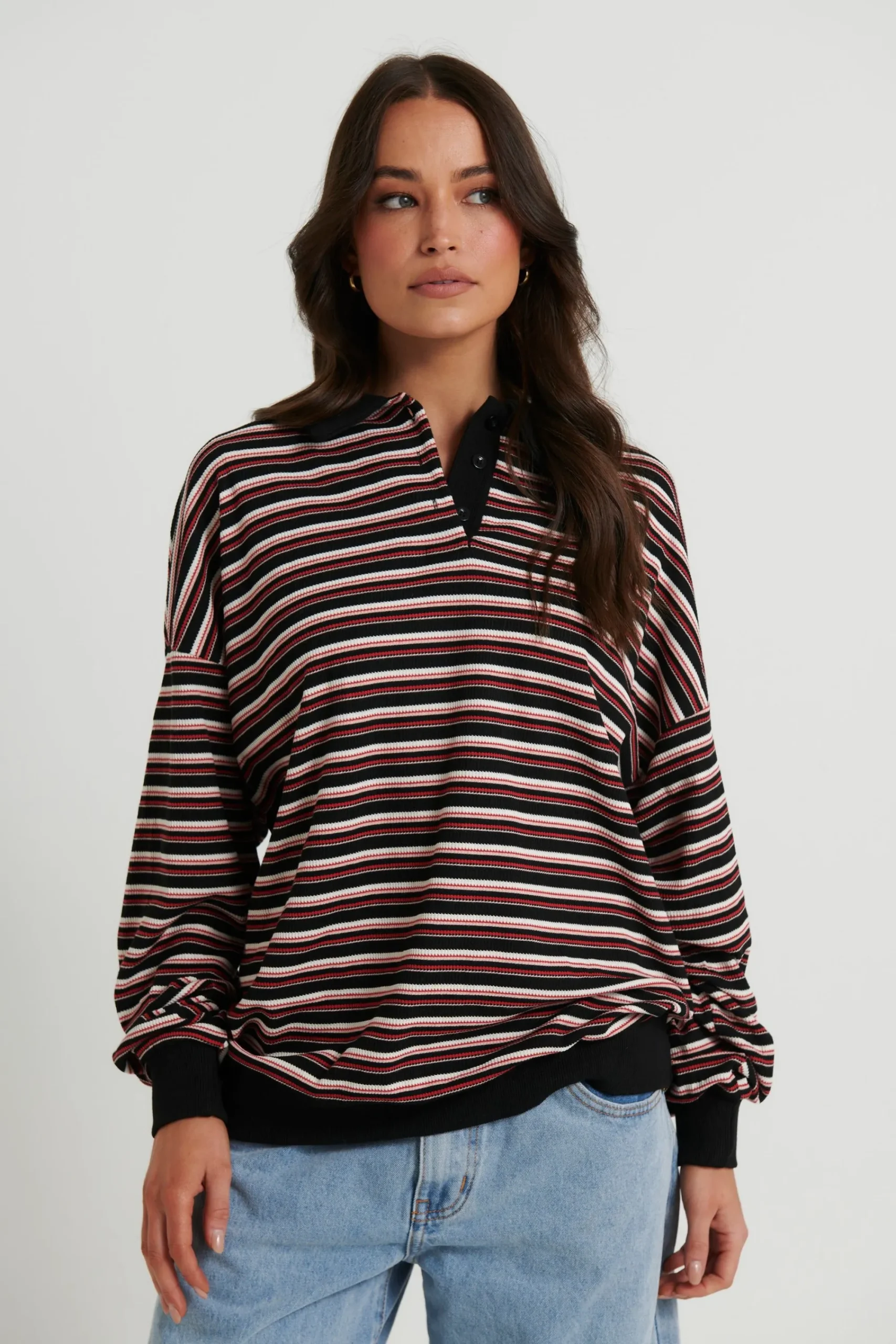 Sweaters & Jumpers>Lioness Rugby Jersey Onyx Multi