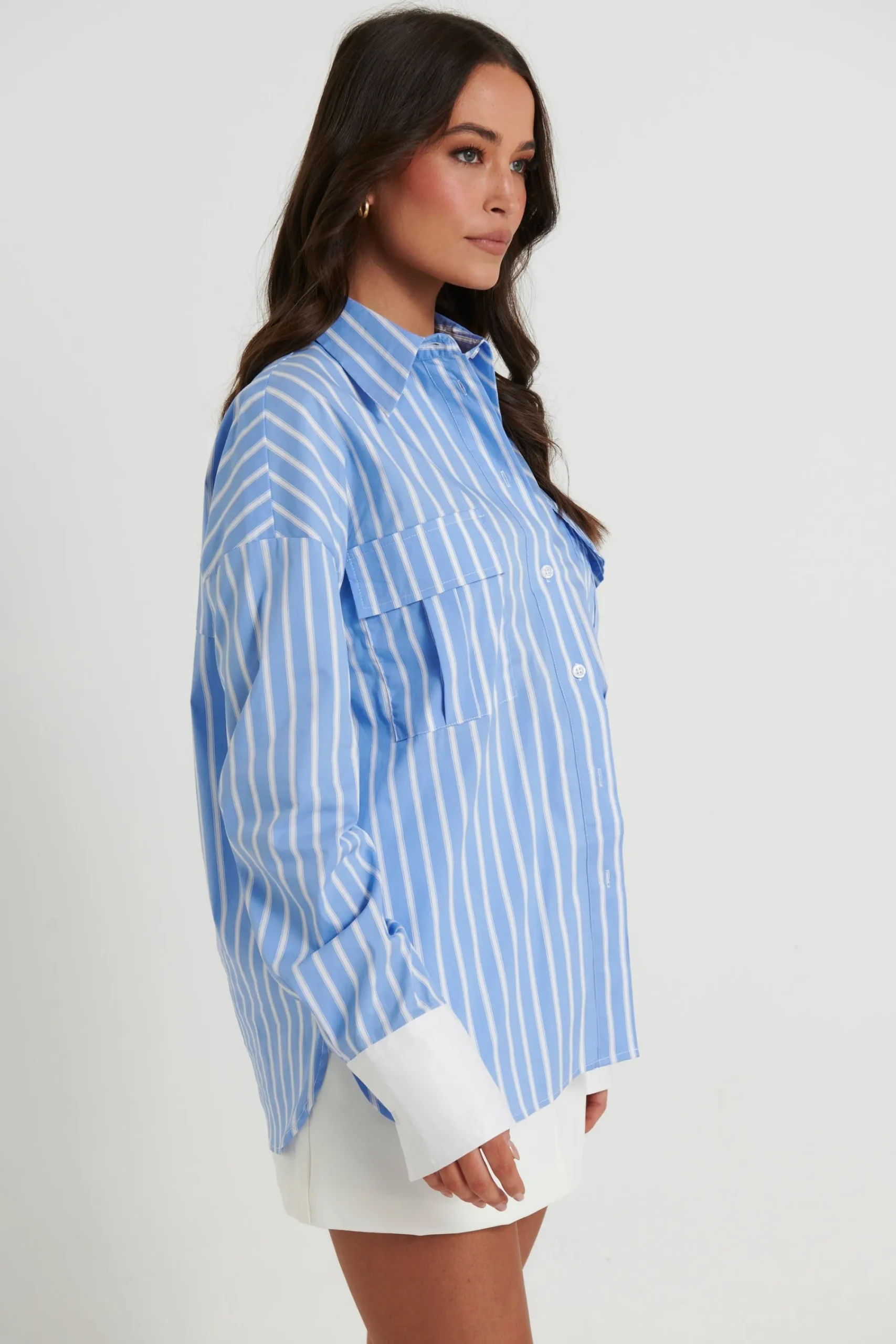 Shirts>Four Fashion Ryan Shirt Blue Stripe