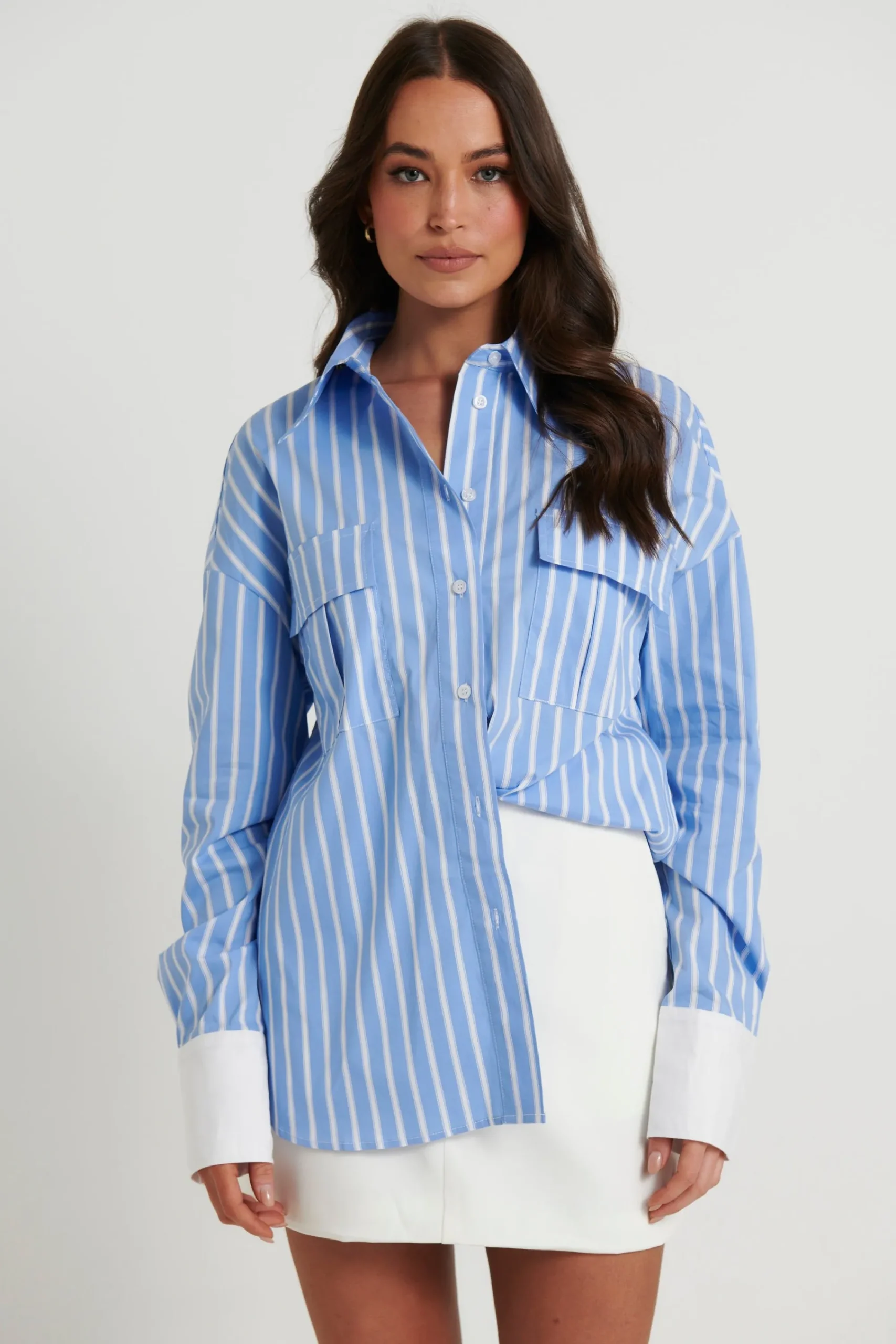 Shirts>Four Fashion Ryan Shirt Blue Stripe
