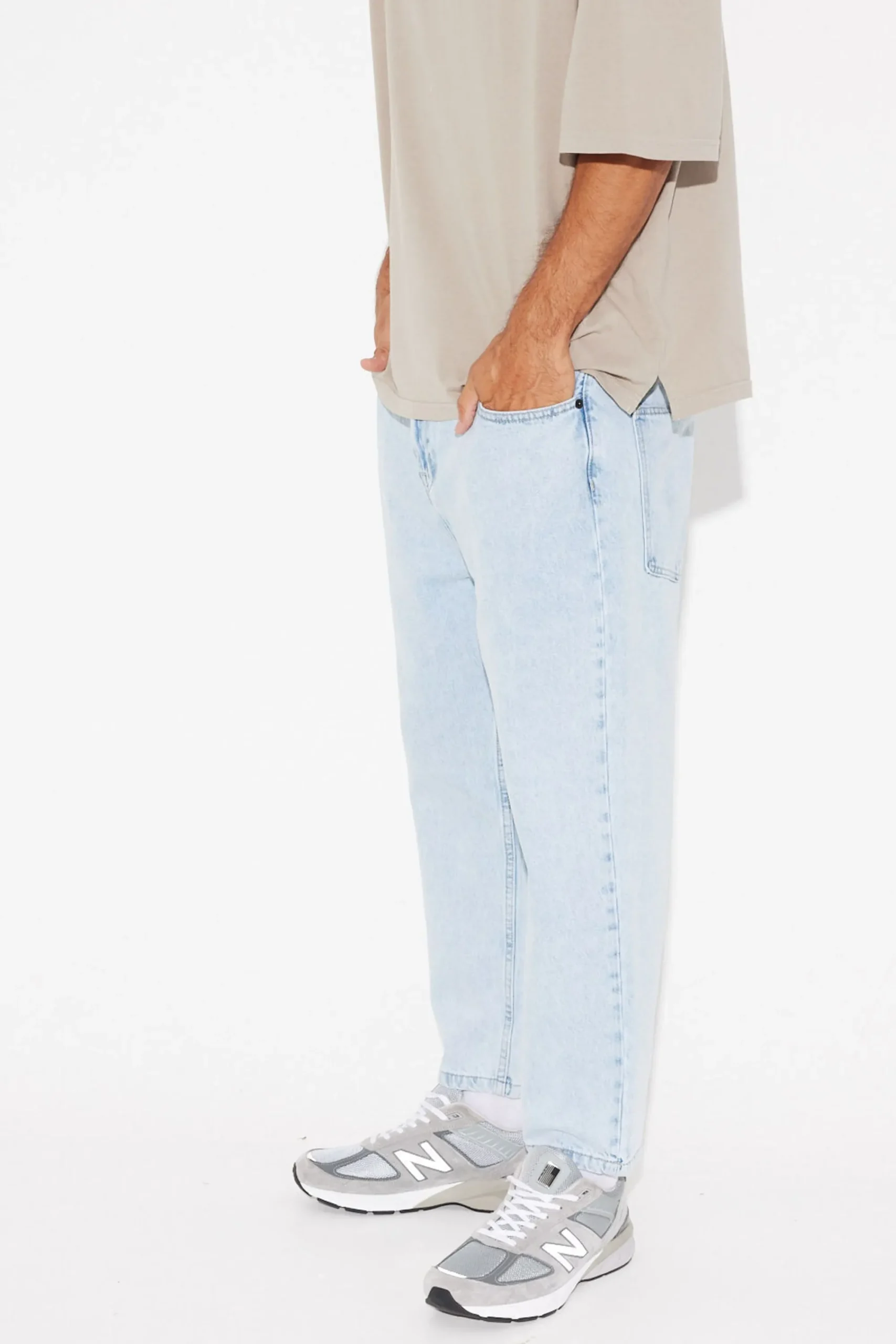 Denim>Sampson and Taylor Sonny Loose Straight Jean Light Blue