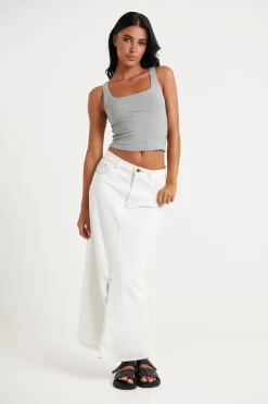 Tops>Oscar St Sydnee Crop Grey